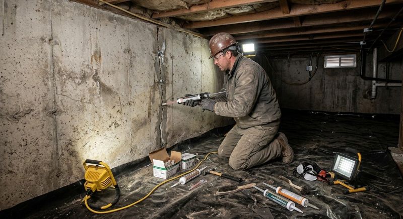 Basement Crack Repair in Greenville, SC